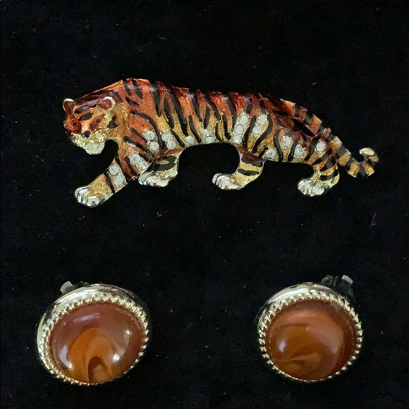 Brooch and Earring - Picture 1 of 3